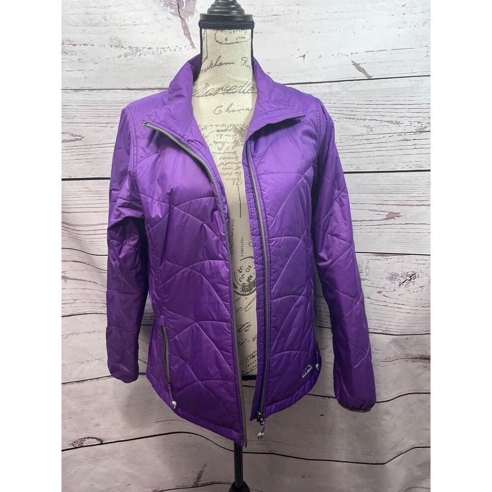 LL Bean Purple Down Jacket Lightweight Zip Womens Medium